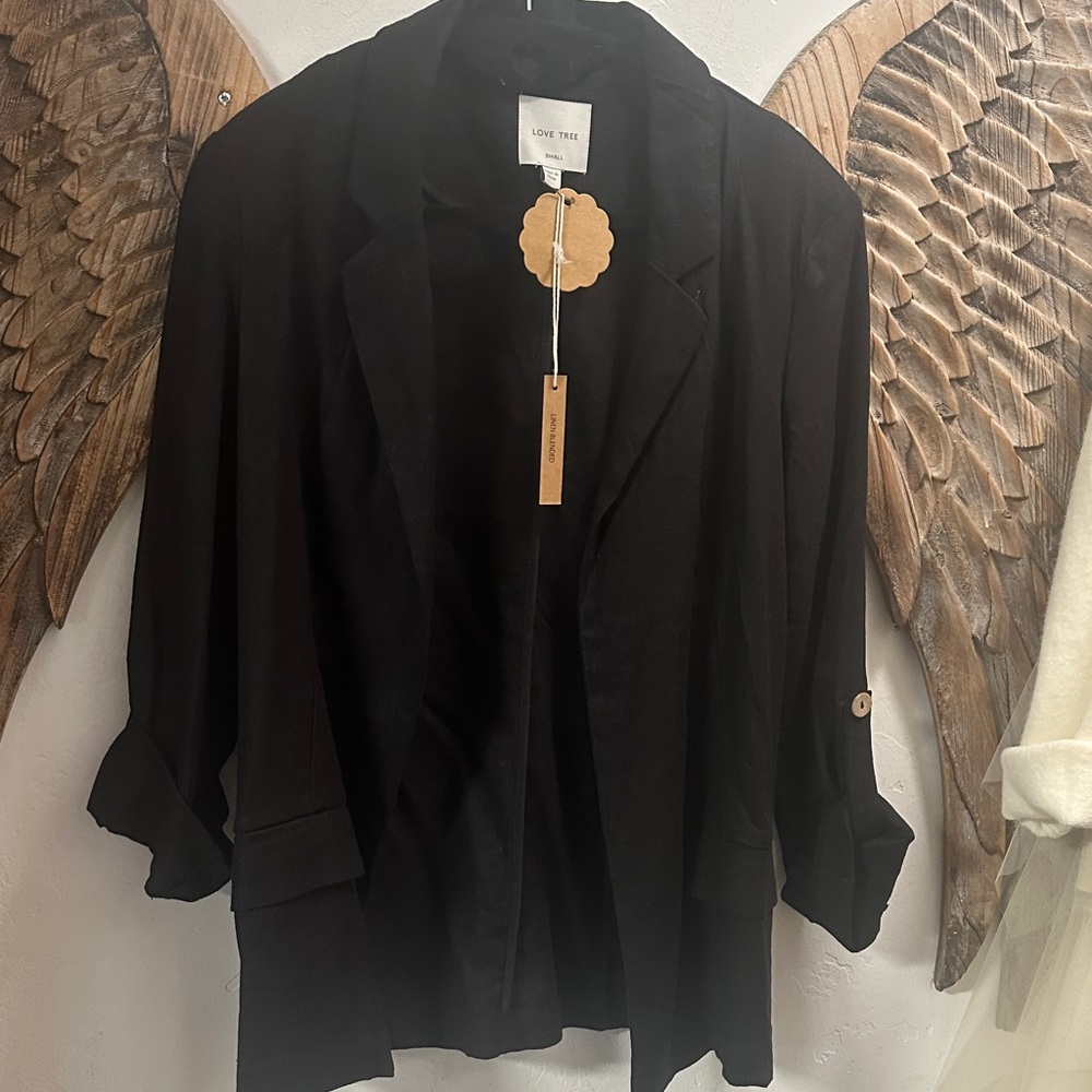 Love Tree Women's Elegant Black Blazer